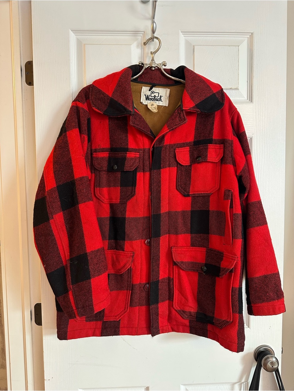 Woolrich Vintage Red and Black Buffalo Plaid Utility Jacket